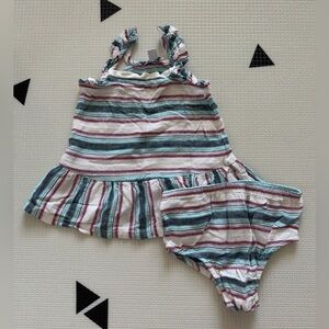 Splendid|Baby girl two piece matching summer set-Tank dress & bottoms•••Stripes